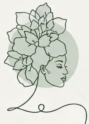The practice’s original floral face illustration